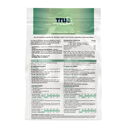 True Organic Blood Meal – High-Nitrogen Organic Fertilizer for Rapid Vegetative Growth – 3lb Bag Covers 104 Sq. Ft.