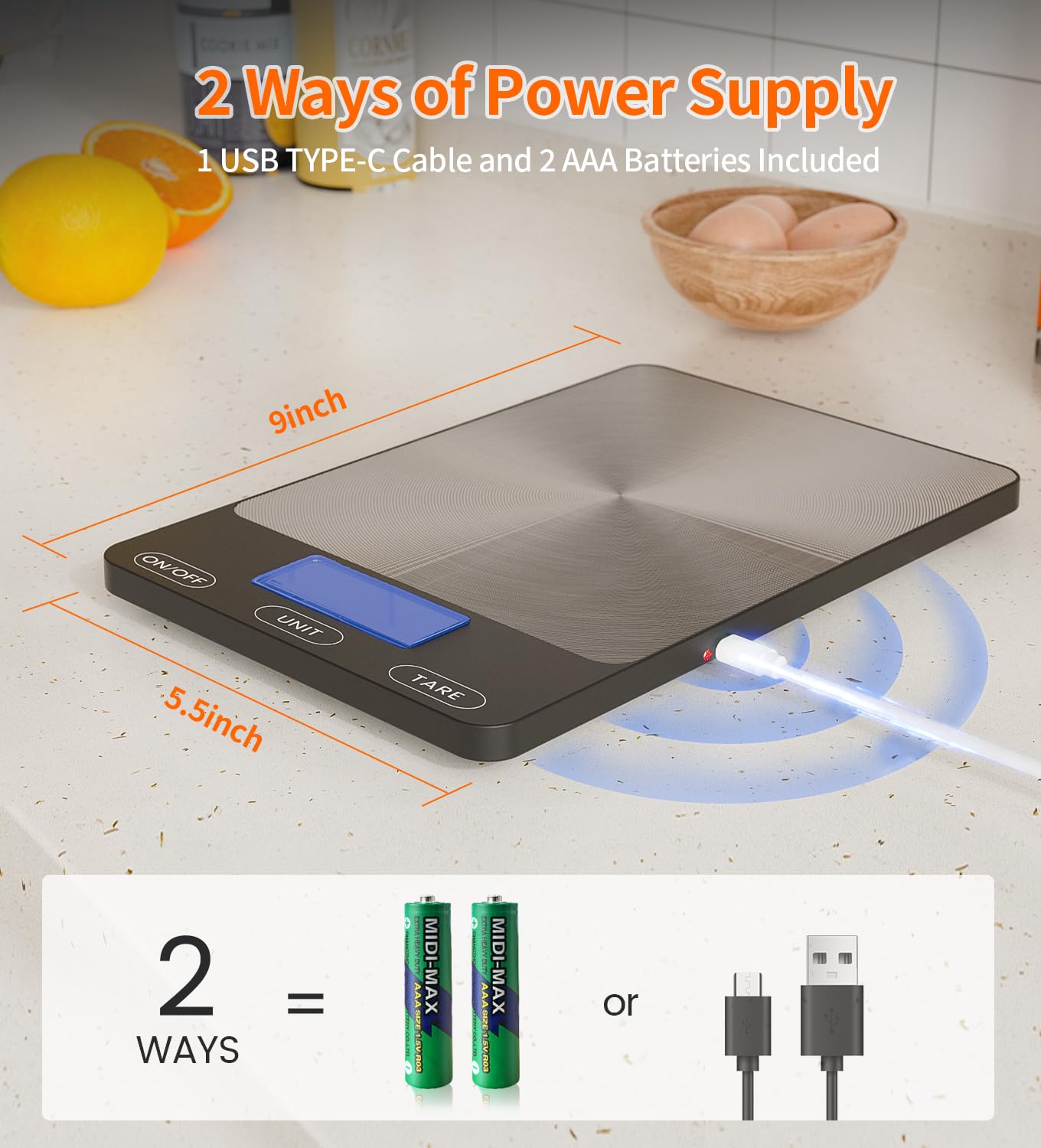 Food Scale -33lb Digital Kitchen Scale for Food (& More)