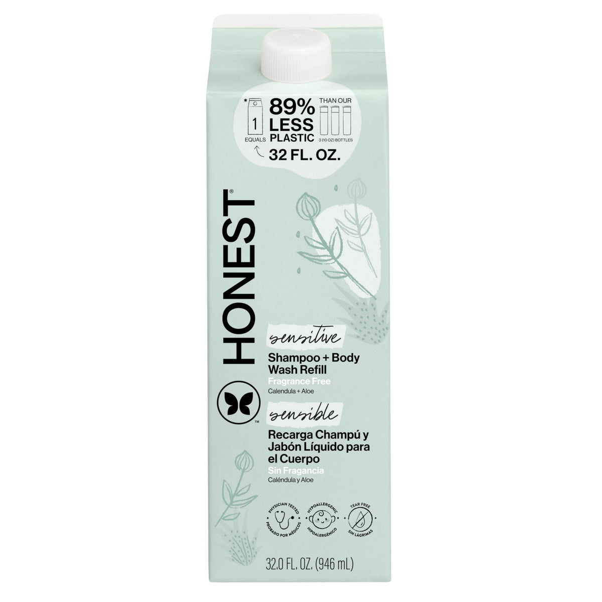 The Honest Company Shampoo & Body Wash, Tear-Free, Lavender Calm, 10 fl oz