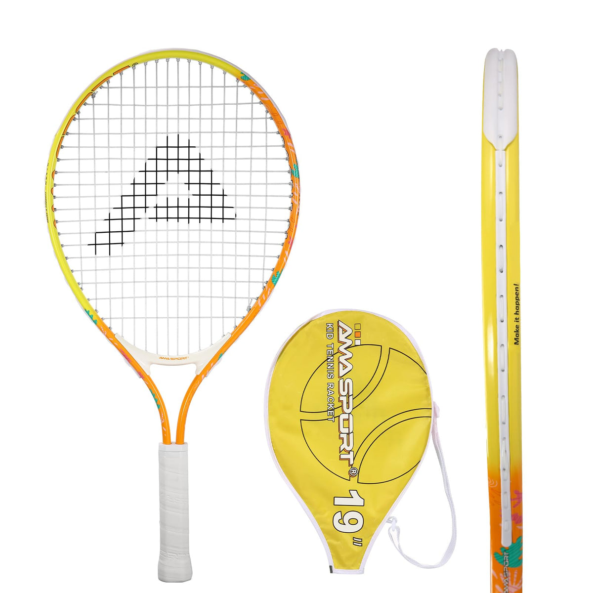 AMA SPORT Kids Tennis Racket for Junior Toddlers Starter Kit 17-25" Tennis Racquet for Girls and Boys with 420D Nylon Shoulder Strap Bag
