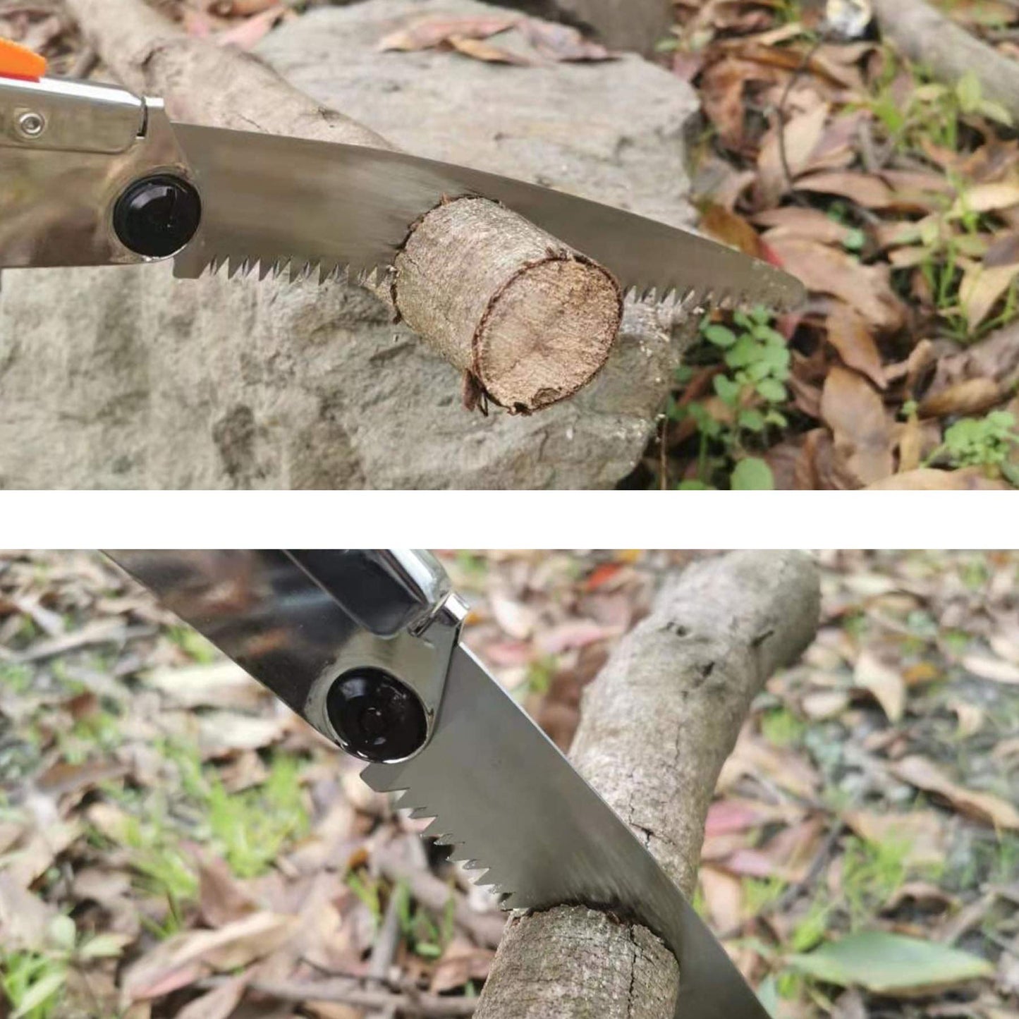 REXBETI Folding Saw, Extra Long 14 Inch Blade Backpacking Saws for Hiking Camping, Dry Wood Trimming Pruning Saw With 4 Cutting Angle Hard Teeth, Large Garden Saws with SK-5 Steel