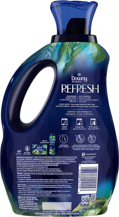 Downy Ultra Soft Fabric Softener Liquid, Calm, Lavender and Vanilla Bean, 56 fl oz, 83 Loads