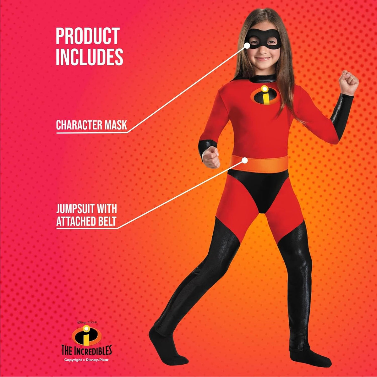 Disguise The Incredibles Violet Classic Costume, Official The Incredibles Costume for Girls, Small (4-6x)