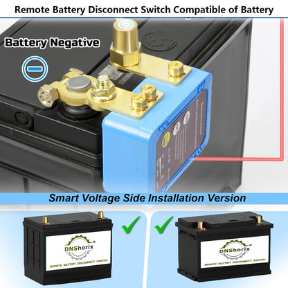Remote Battery Disconnect Switch 12v, 250A, Upgrade Prevent Battery Drain, Disconnect Negative Car Kill Switch Anti-Theft, Remote Battery Kill Switch for Car, Truck, RV