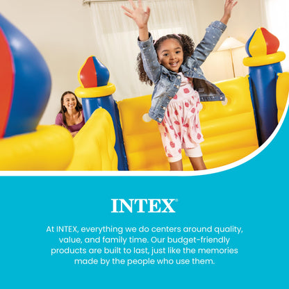 INTEX Jump-O-Lene Inflatable Trampoline Bounce House for Kids Ages 3-6