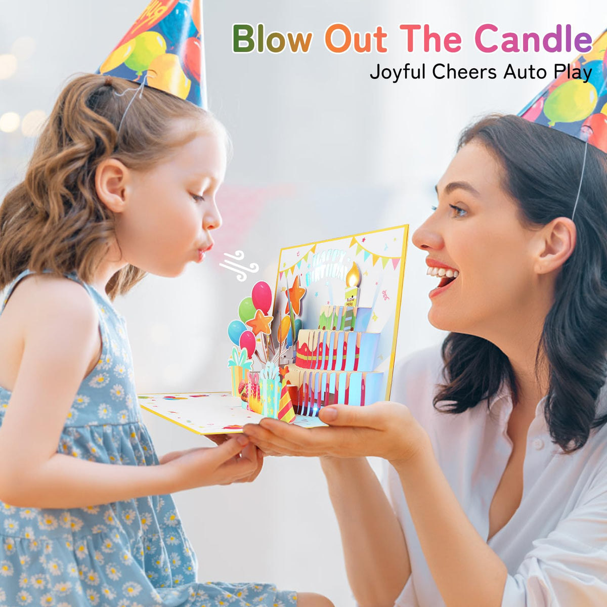 MZD8391 Pop Up Birthday Card with Music, Light, Firework For Men Women
