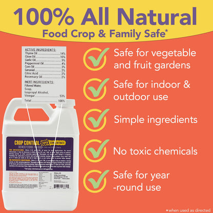 Trifecta Crop Control Ready to Use Maximum Strength Natural Pesticide, Fungicide, Miticide, Insecticide, Help Defeat Spider Mites, Powdery Mildew, Botrytis and Mold on Plants 32 OZ Size