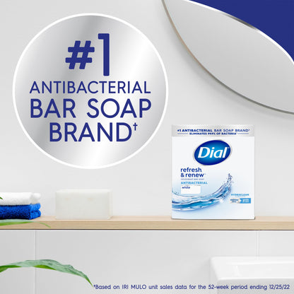 Dial Antibacterial Bar Soap, Calm & Soothe Lavender & Jasmine Deodorant Bar, 4oz (8 Bars)