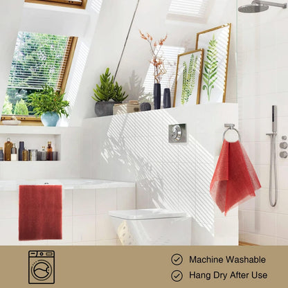 UJFQBH 3 Pieces African Bath Sponge African Net Long Net Bath Sponge Exfoliating Shower Body Scrubber Back Scrubber Skin Smoother,Great for Daily Use (Pink,Yellow,Purple)