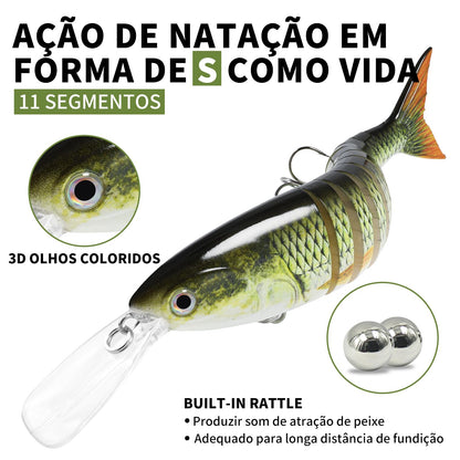 TRUSCEND Easy Catch Swimmax, Magic Noisy Turbulent Wiggling and Vibrating Action for More Bites, Lifelike Fishing Lures for All Species, Swimbait for Relax Family Fishing, Must-Have for Lovely Anglers