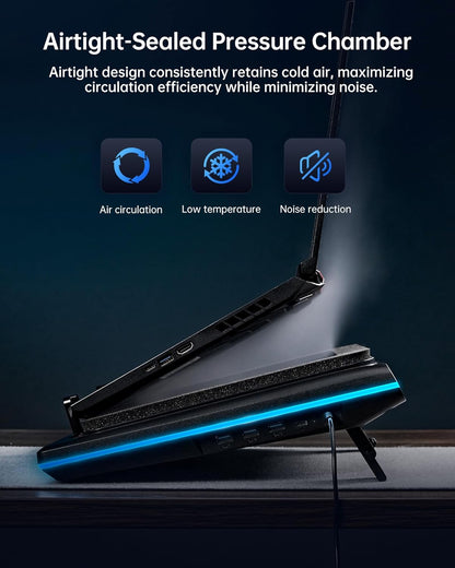 llano V12 Ultra Laptop Cooling Pad with Smart Software Control Laptop Fan