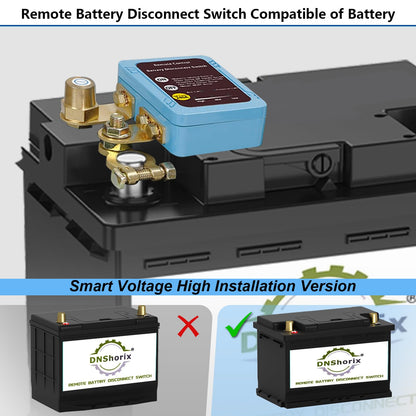 Remote Battery Disconnect Switch 12v, 250A, Upgrade Prevent Battery Drain, Disconnect Negative Car Kill Switch Anti-Theft, Remote Battery Kill Switch for Car, Truck, RV