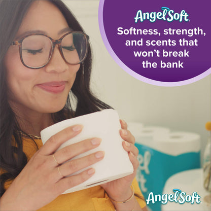Angel Soft Toilet Paper, Fresh Lavender Scented Tube, 8 Mega Rolls, 2-Ply