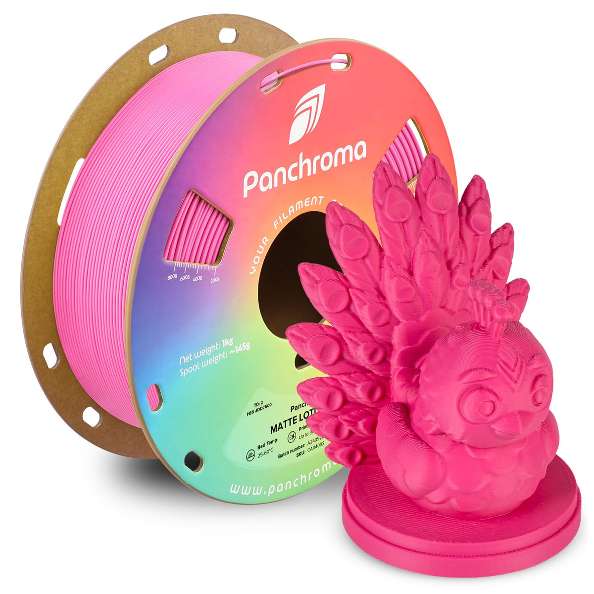 Polymaker Panchroma Matte PLA Filament 1.75mm, 1kg, Charcoal Black