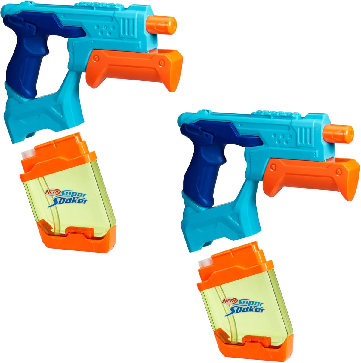 Nerf Super Soaker Dunk-Fill 2-Pack, 2 Water Blasters, Easy Instant Fill Tanks, Just Dunk & Go, 10.1 Fluid Ounce Tanks, Water Toys, Ages 6+