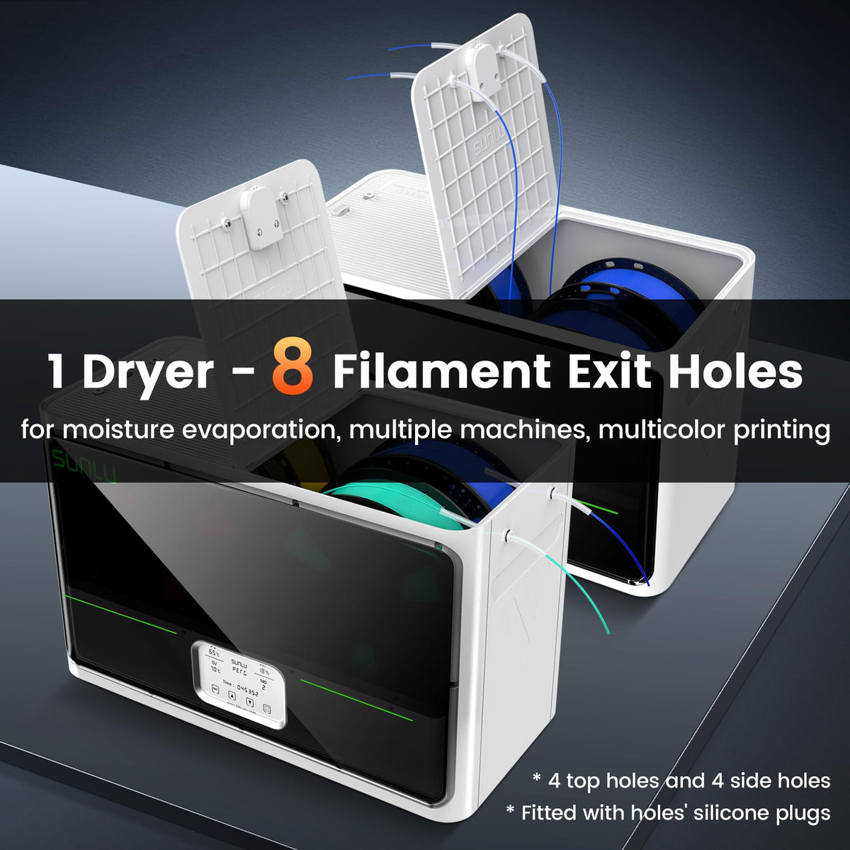 SUNLU S4 3D Printer Filament Dryer, Black