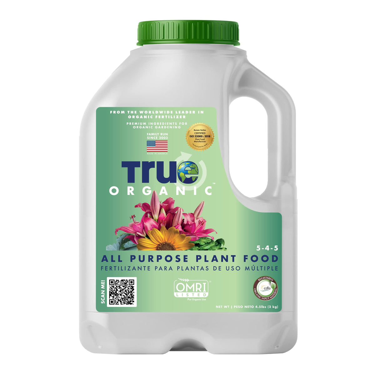 True Organic Blood Meal – High-Nitrogen Organic Fertilizer for Rapid Vegetative Growth – 3lb Bag Covers 104 Sq. Ft.