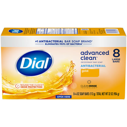 Dial Antibacterial Bar Soap, Calm & Soothe Lavender & Jasmine Deodorant Bar, 4oz (8 Bars)