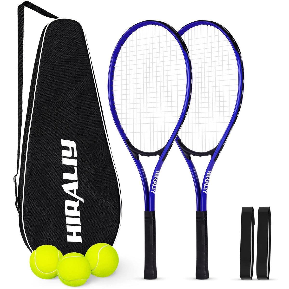 HIRALIY 27-Inch Tennis Racket for Adults with Ball and Carry Bag