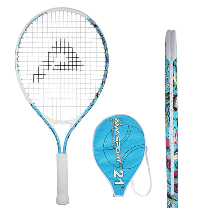 AMA SPORT Kids Tennis Racket for Junior Toddlers Starter Kit 17-25" Tennis Racquet for Girls and Boys with 420D Nylon Shoulder Strap Bag