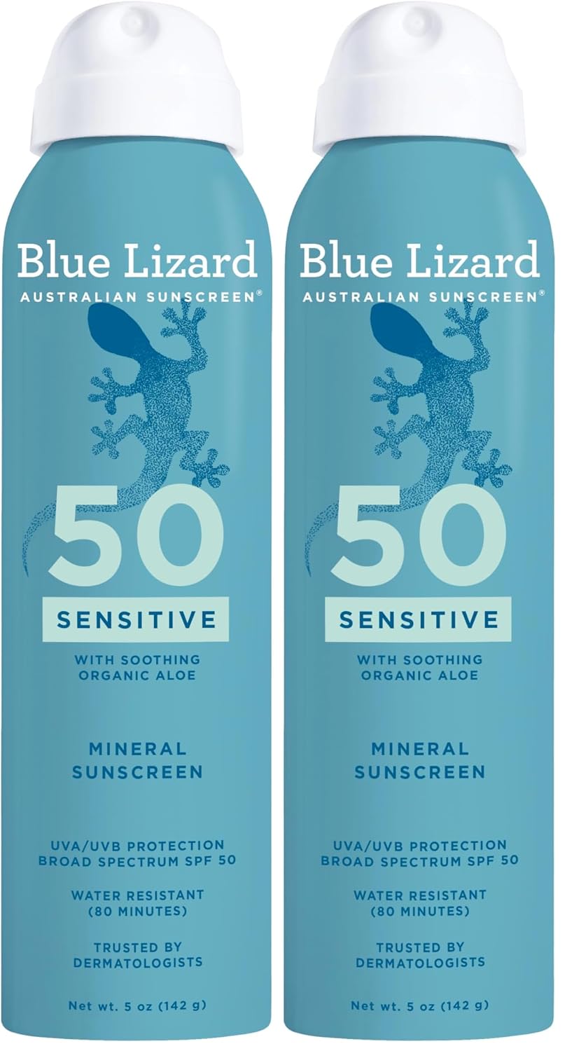 Blue Lizard Sensitive Mineral Sunscreen SPF 50 Sunscreen Lotion, 5 fl oz