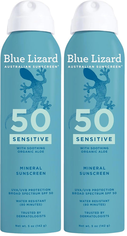 Blue Lizard Sensitive Mineral Sunscreen SPF 50 Sunscreen Lotion, 5 fl oz