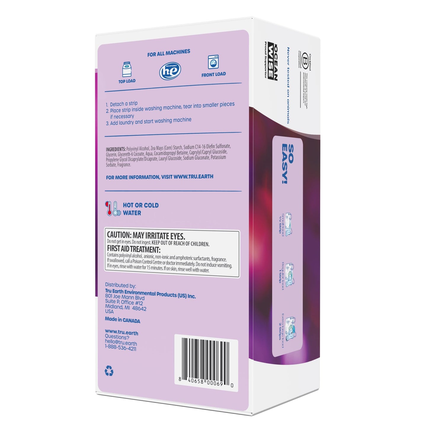 Tru Earth Compact Dry Laundry Detergent - Up to 128 Loads (64 Sheets) - Paraben-Free - Original Eco-Strip Liquidless Detergent, Travel - Fresh Linen | Packaging May Vary