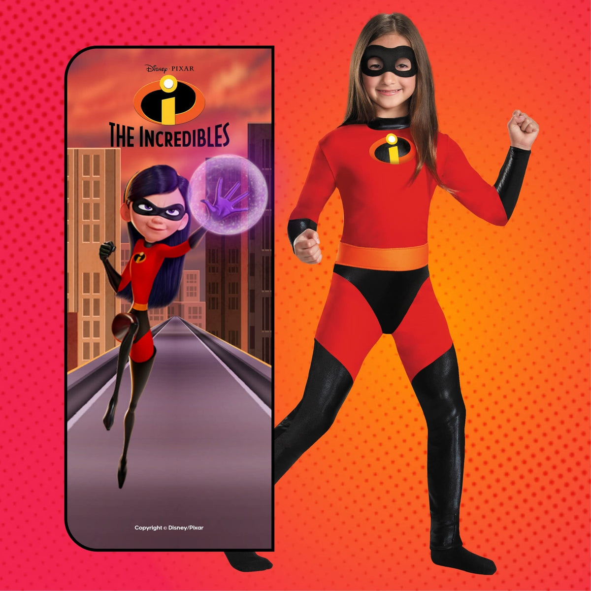 Disguise The Incredibles Violet Classic Costume, Official The Incredibles Costume for Girls, Small (4-6x)