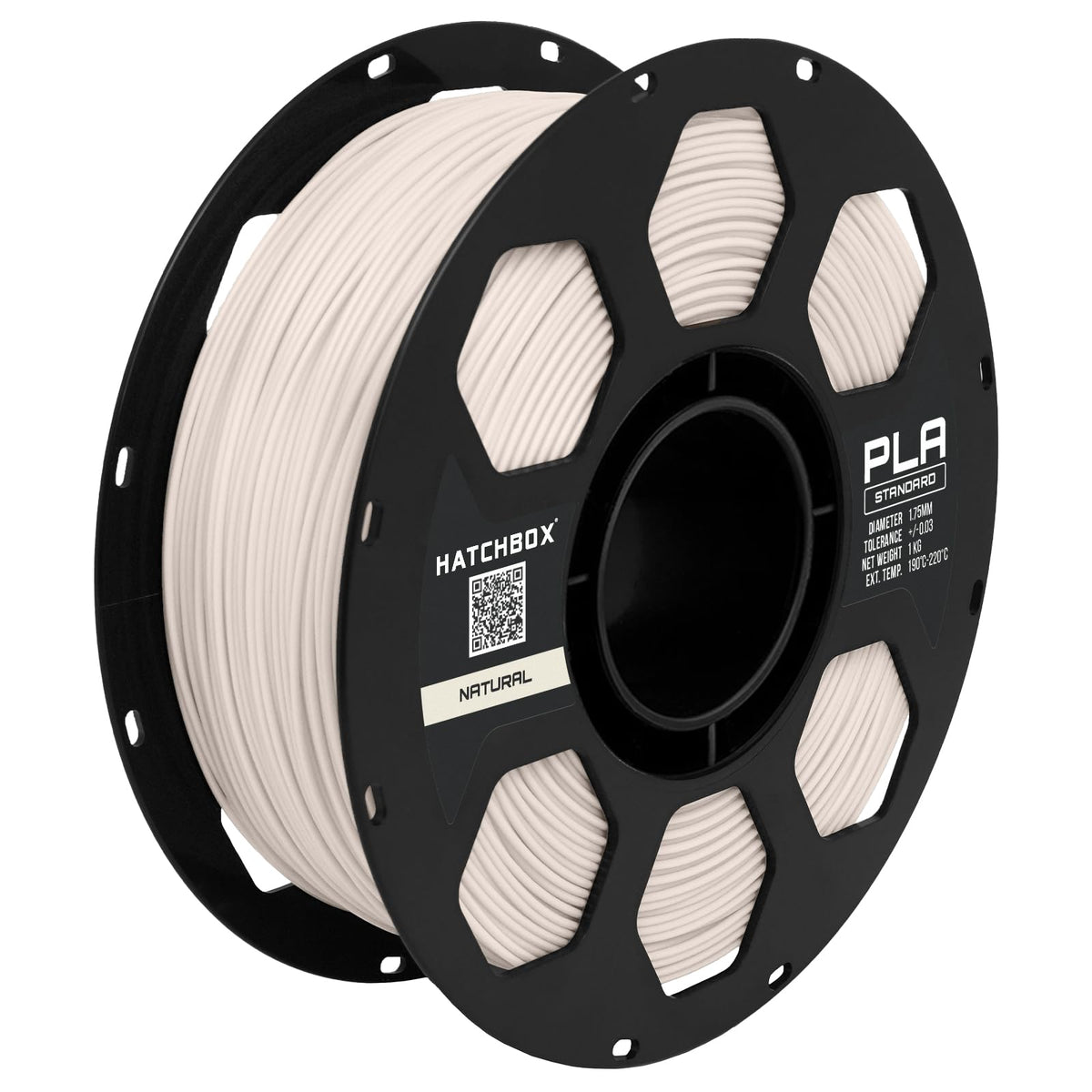HATCHBOX 1.75mm White PLA 3D Printer Filament, 1 KG Spool, Dimensional Accuracy +/- 0.03 mm, 3D Printing Filament