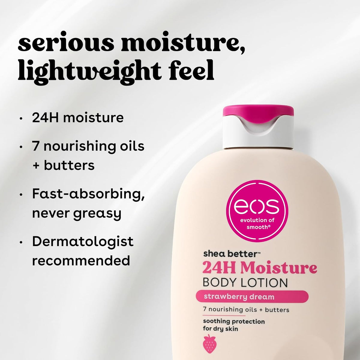 eos Shea Better Body Lotion- Vanilla Cashmere, 24-Hour Moisture, 16 fl oz