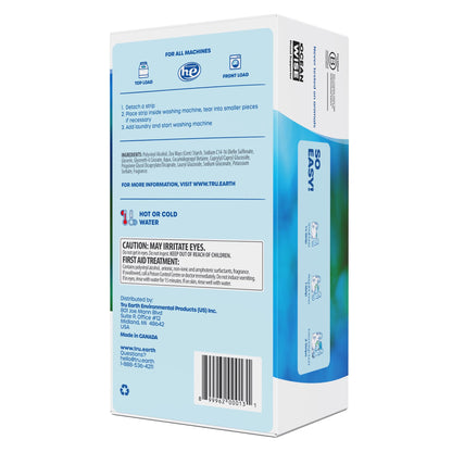 Tru Earth Compact Dry Laundry Detergent - Up to 128 Loads (64 Sheets) - Paraben-Free - Original Eco-Strip Liquidless Detergent, Travel - Fresh Linen | Packaging May Vary