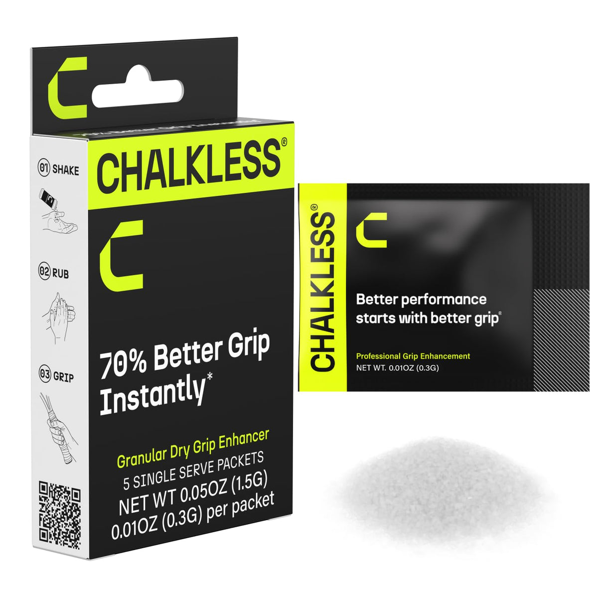 Chalkless Grip Enhancer - Premium Liquid Chalk Alternative & Less Mess Hand Chalk for Weightlifting, Powerlifting, Yoga, Gaming, Climbing, and More, Non-Toxic Long-Lasting & Reliable