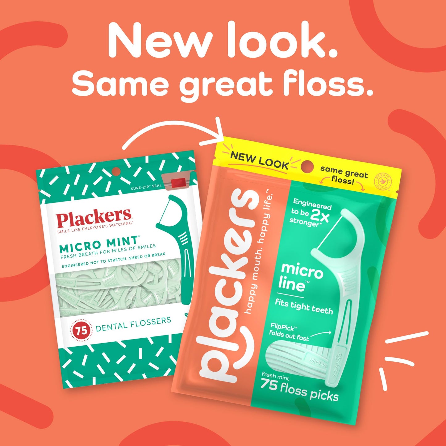 Plackers Micro Line Dental Floss Picks, Fold-Out FlipPick, Tuffloss, Easy Storage with Sure-Zip Seal, Fresh Mint Flavor, 300 Count