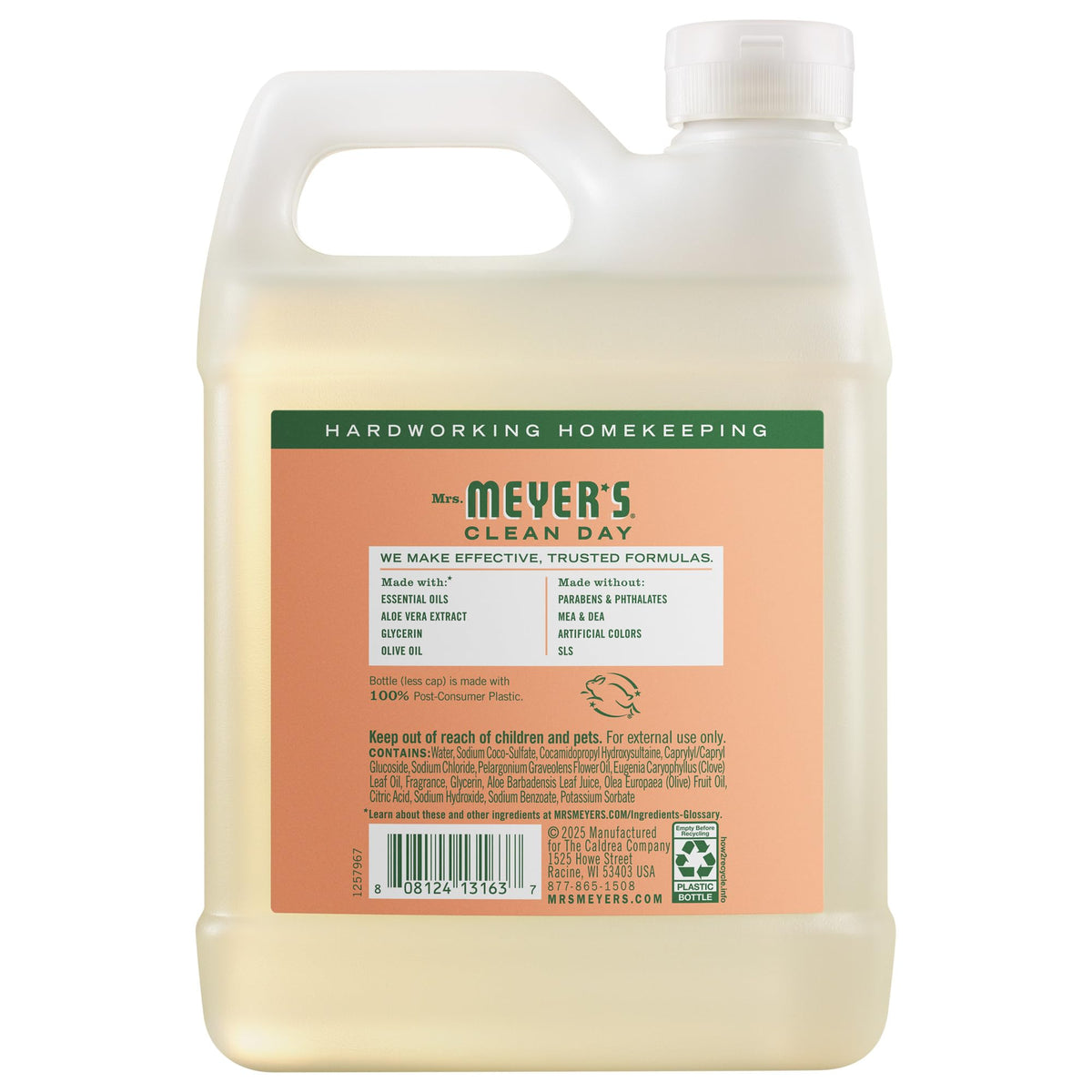 Mrs. Meyer's Clean Day, Hand Soap Refill, Lavender Scent, 33 Fl Oz