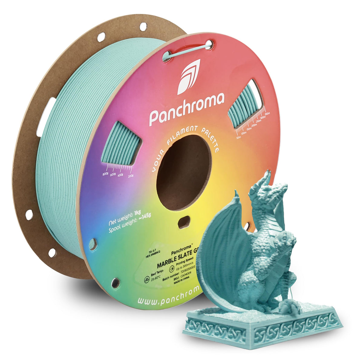 Polymaker Panchroma Matte PLA Filament 1.75mm, 1kg, Charcoal Black