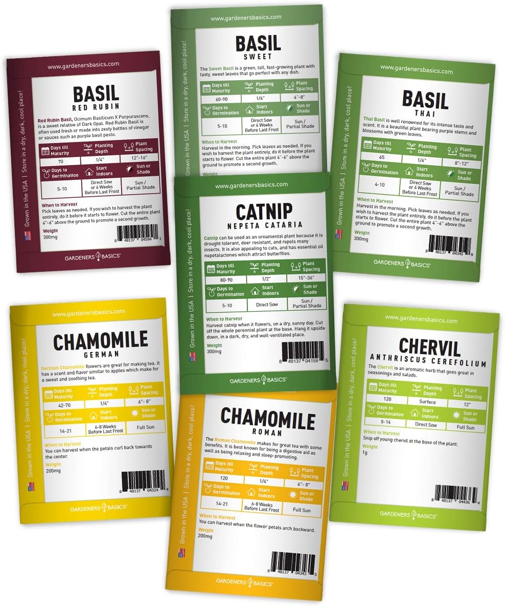 35 Medicinal & Culinary Herb Seeds Variety Pack – Heirloom Non-GMO Garden Kit for Indoor, Outdoor, or Greenhouse Growing – Apothecary, Tea & Cooking Herbs – Premium Gift for Gardeners & Homesteaders