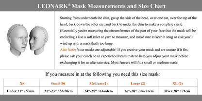 LEONARK Fencing Foil Mask Fencing Helmet CE 350N Certified National Grade Masque - Fencing Protective Gear