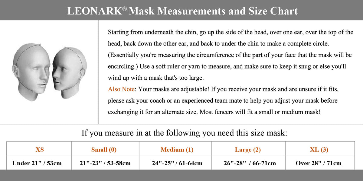 LEONARK Fencing Foil Mask Fencing Helmet CE 350N Certified National Grade Masque - Fencing Protective Gear
