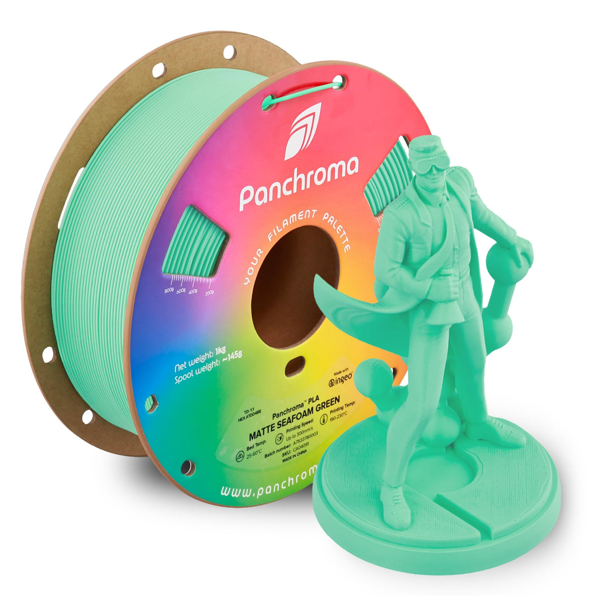 Polymaker Panchroma Matte PLA Filament 1.75mm, 1kg, Charcoal Black