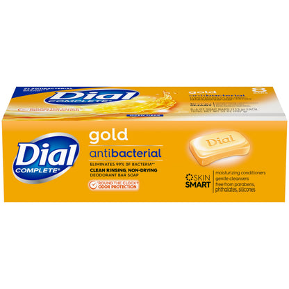 Dial Antibacterial Bar Soap, Calm & Soothe Lavender & Jasmine Deodorant Bar, 4oz (8 Bars)