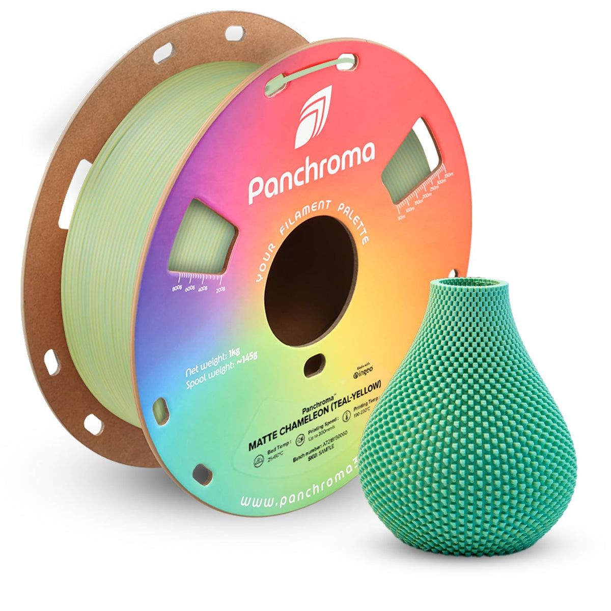 Polymaker Panchroma Matte PLA Filament 1.75mm, 1kg, Charcoal Black