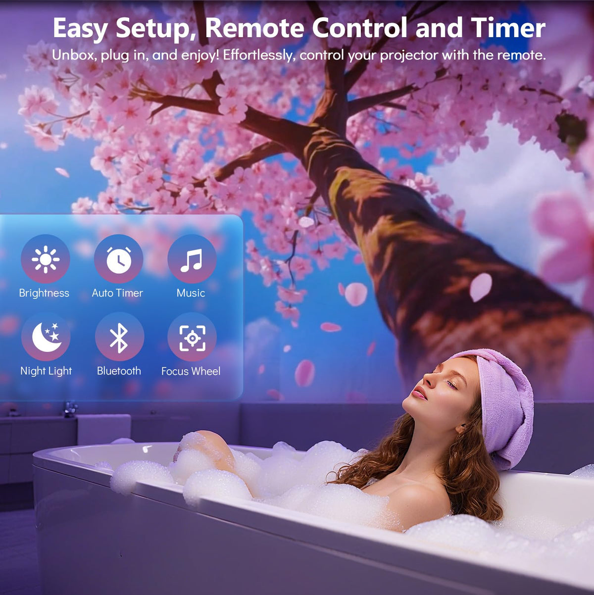 Rossetta 3D Projector with 60 Scenes, Galaxy Star Projector for Room Decor