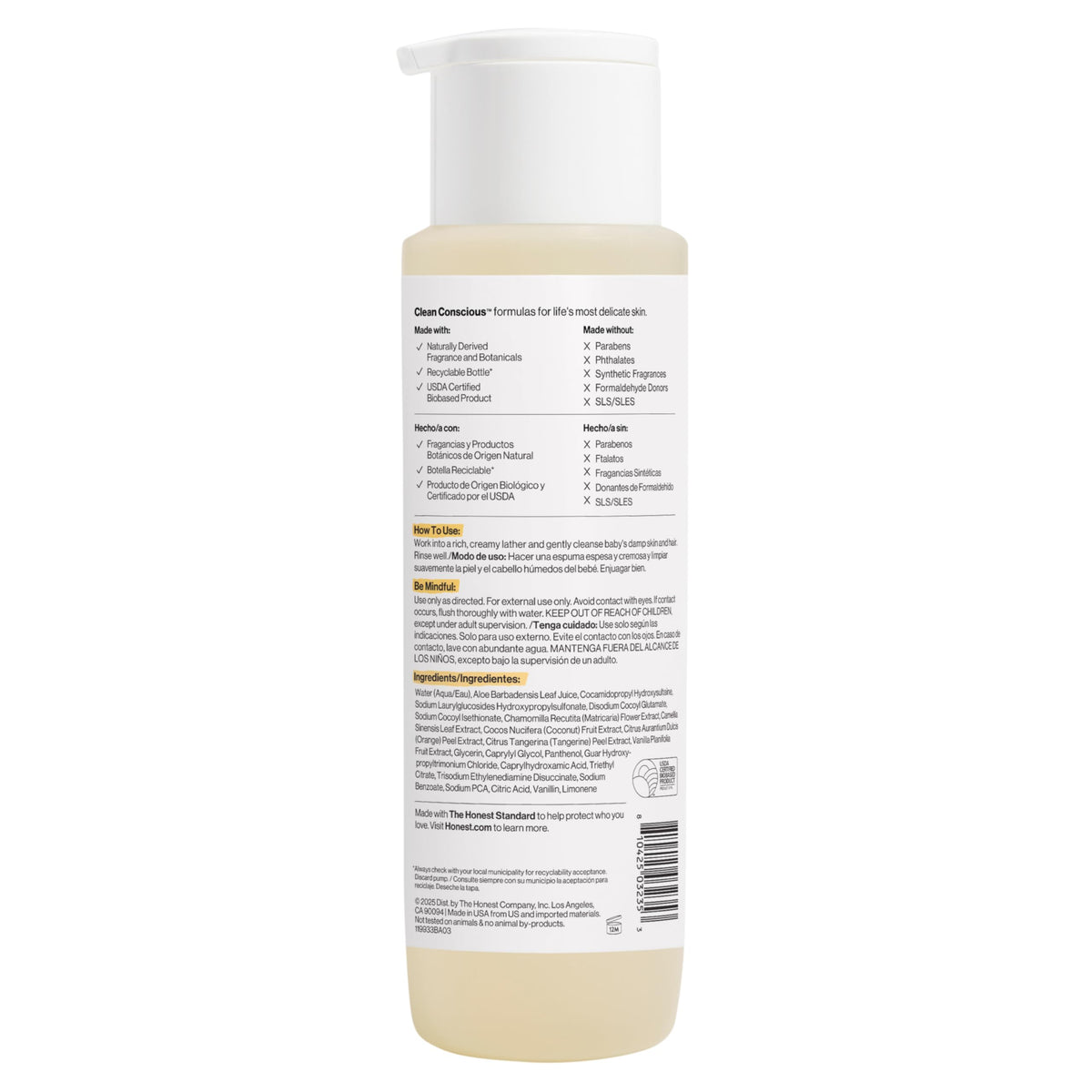 The Honest Company Shampoo & Body Wash, Tear-Free, Lavender Calm, 10 fl oz