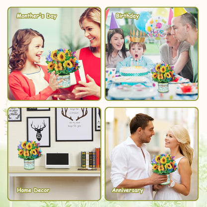 ROBBEAR Funny Happy Birthday Pop Up Card, Sweet 3D Birthday Gift Box for Adults and Kids with Envelopes, Unique Handmade Foldable Celebration Cards for Daughter, Son, Mom, Dad, Friend