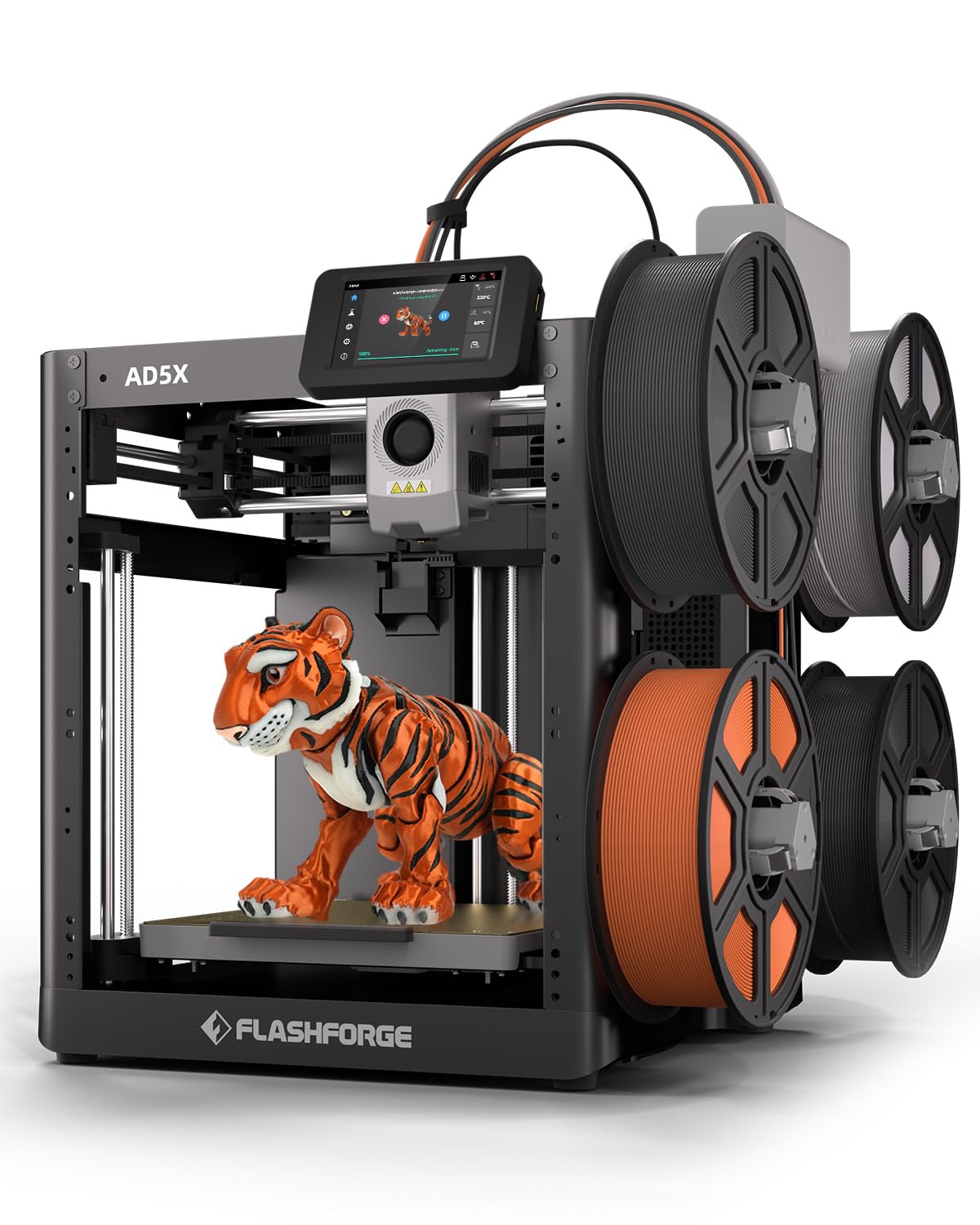 FLASHFORGE Adventurer 5M 3D Printer with Fully Auto Leveling, Max 600mm/s High Speed Printing, 280°C Direct Extruder with 3S Detachable Nozzle, CoreXY All Metal Structure, Print Size 220x220x220mm