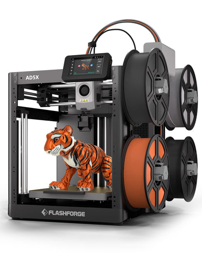 FLASHFORGE Adventurer 5M 3D Printer with Fully Auto Leveling, Max 600mm/s High Speed Printing, 280°C Direct Extruder with 3S Detachable Nozzle, CoreXY All Metal Structure, Print Size 220x220x220mm