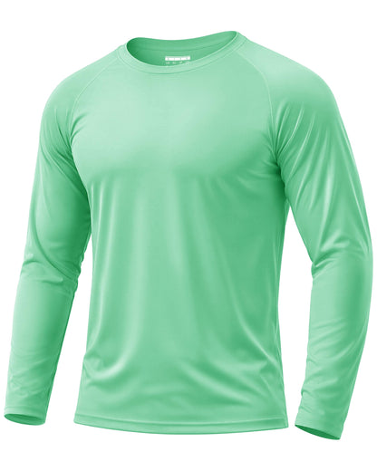 Boladeci Men's UPF 50+ Sun Protection UV SPF Shirts Long Sleeve Lightweight Quick Dry Swim T-Shirts Rash Guard