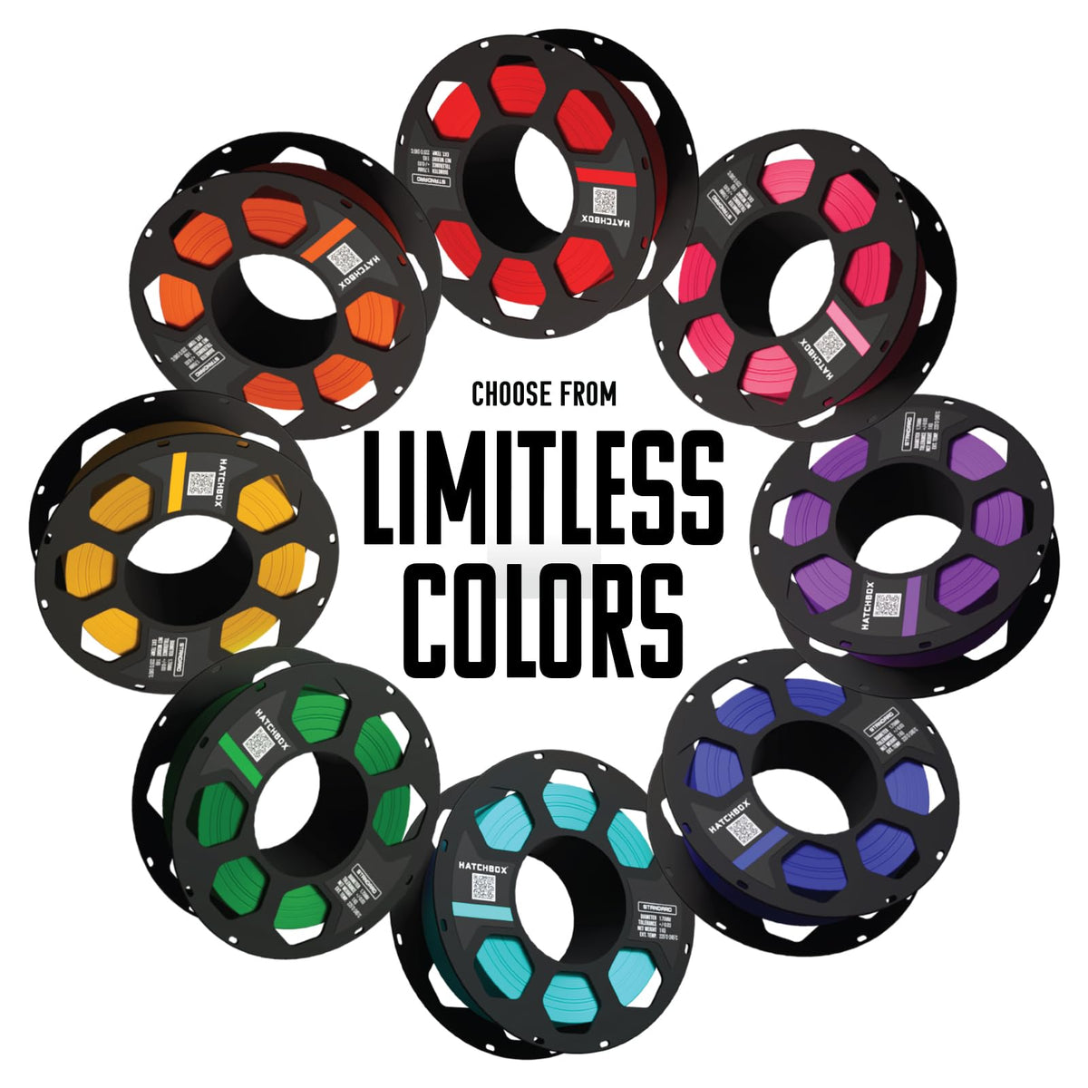 HATCHBOX 1.75mm White PLA 3D Printer Filament, 1 KG Spool, Dimensional Accuracy +/- 0.03 mm, 3D Printing Filament