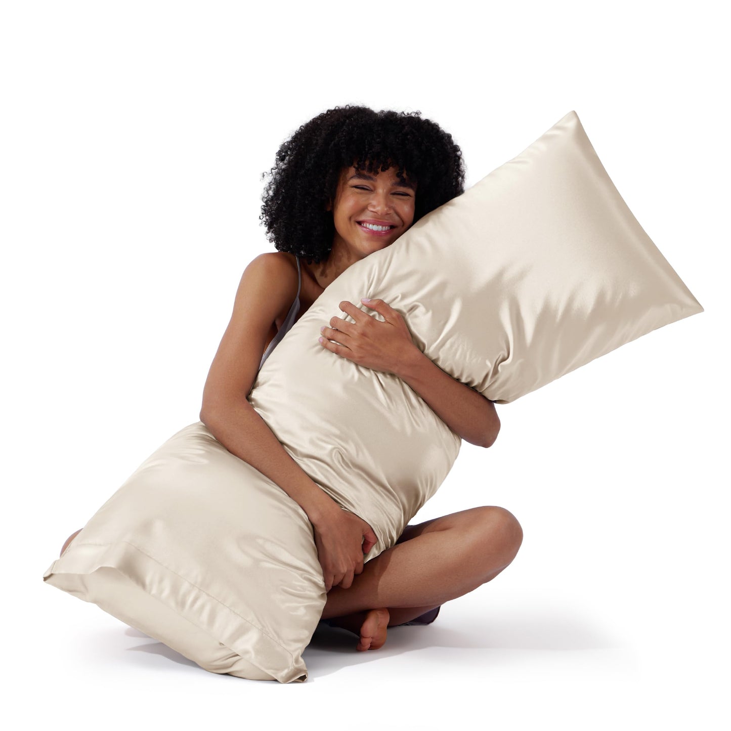 Bedsure Satin Pillowcase, Similar to Silk Pillow Cases Queen Size Set of 2, Cooling Pillow Case Covers with Envelope Closure, Room Decor Valentine Gifts for Women Men, Silver Grey, 20x30 Inches, 2pcs