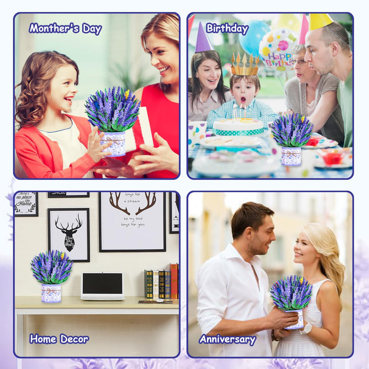 ROBBEAR Funny Happy Birthday Pop Up Card, Sweet 3D Birthday Gift Box for Adults and Kids with Envelopes, Unique Handmade Foldable Celebration Cards for Daughter, Son, Mom, Dad, Friend